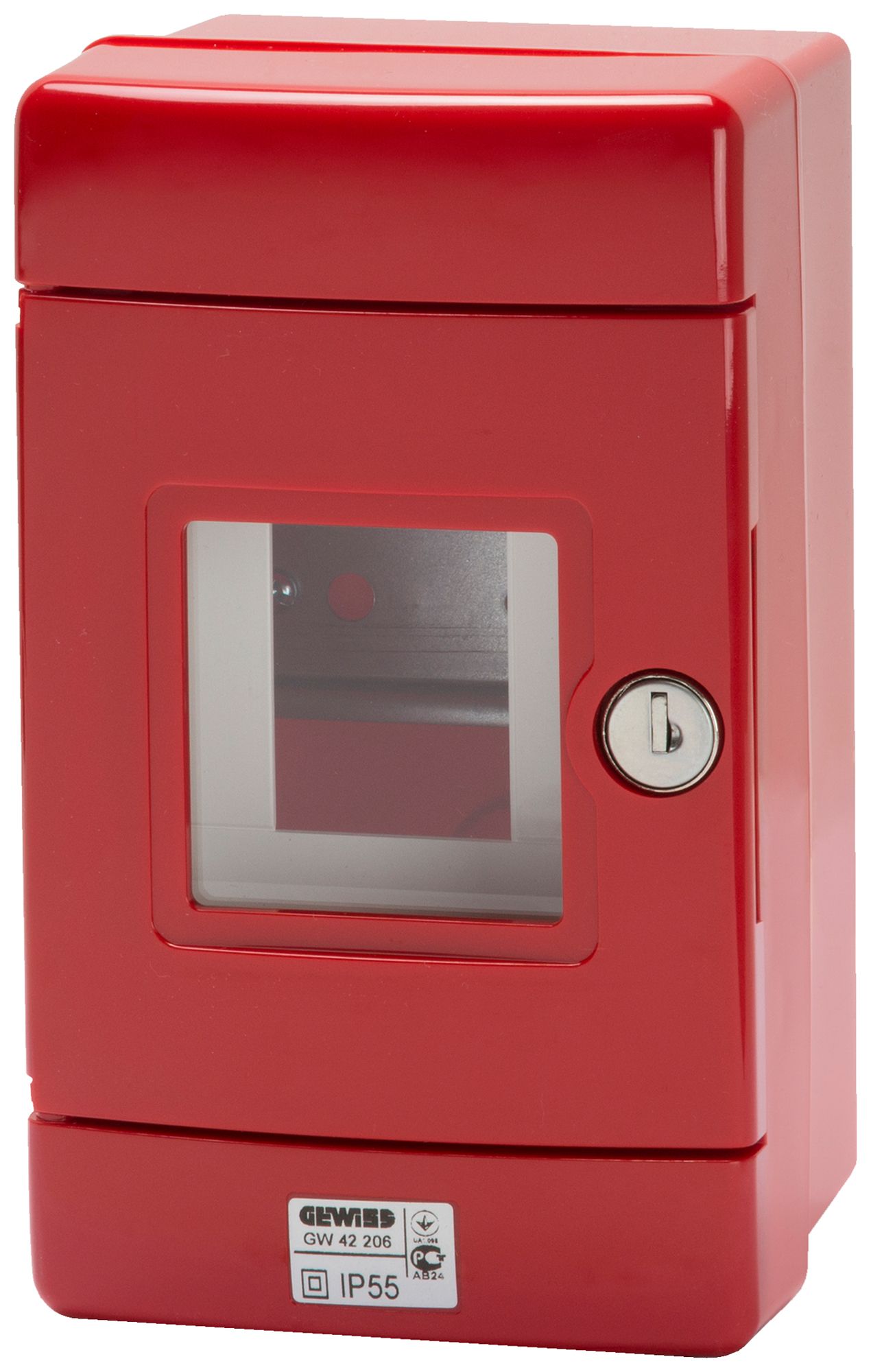 Handmeldergehäuse Gewiss 42 RV Kunststoff IP55 108×180×100mm rt