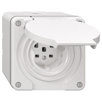 NAP-Steckdose NEVO, 1×T25, IP21, weiss