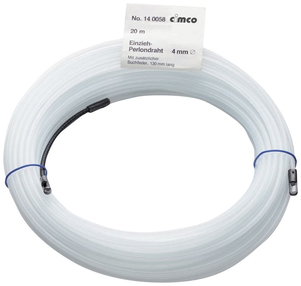 Einziehband Cimco Ø4 Ring Ø6mm Polyamid (PA) 25m weiss