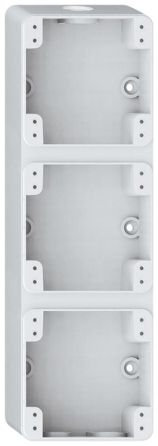 AP-Gehäuse Hager robusto 3×1 276×86mm weiss