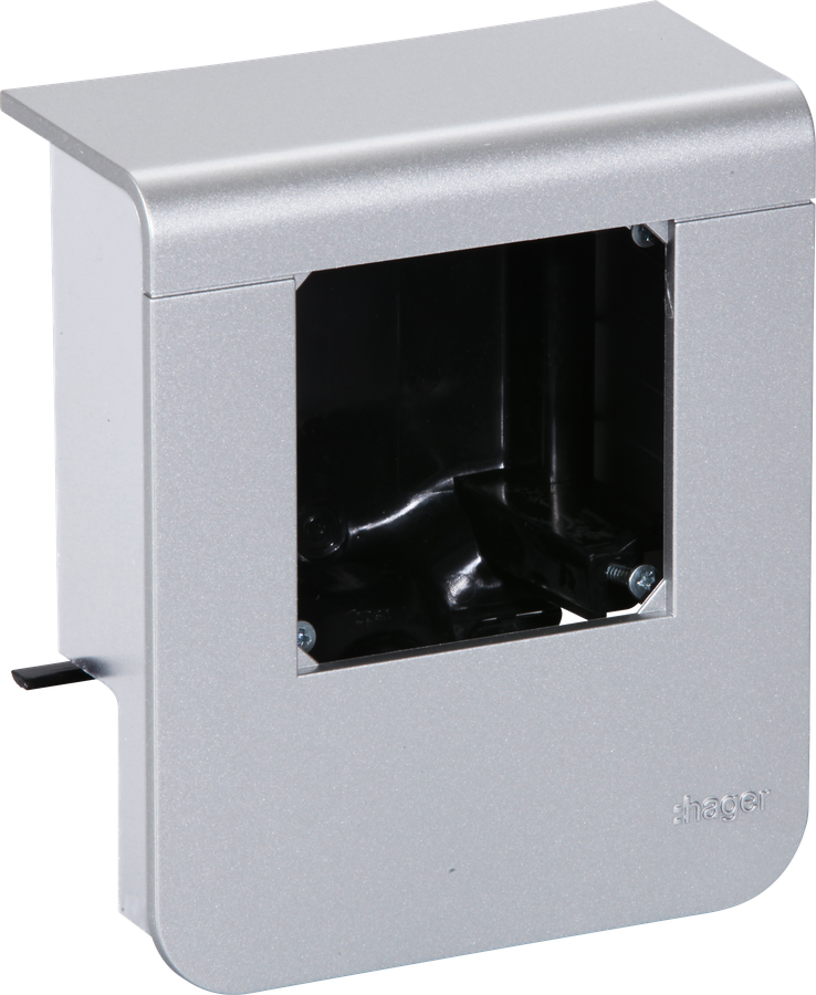 Support d'appareil Hager pour SL20055 vide, décor aluminium