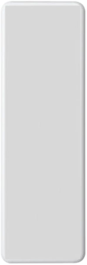 Abdeckplatte 4×1 ohne Bohrung weiss