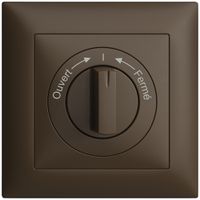 Frontset EDIZIOdue Ouvert->I<-Fermé coffee 88×88mm für Schwenktaster