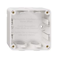 NAP-Gehäuseunterteil NEVO, 1×1, mit Dichtung, H=35mm, 3×M20, 87×87mm, weiss