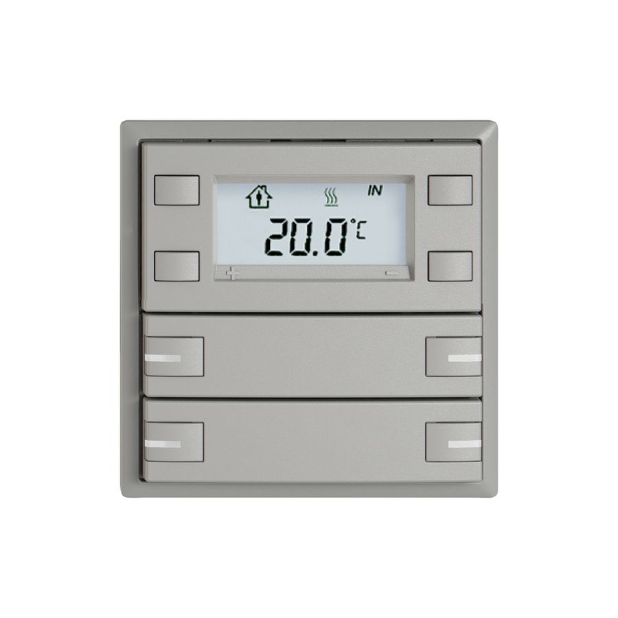 Poussoir RTH EDIZIO.liv SNAPFIX® a.RGB-LED 4×touches comm.1T grc