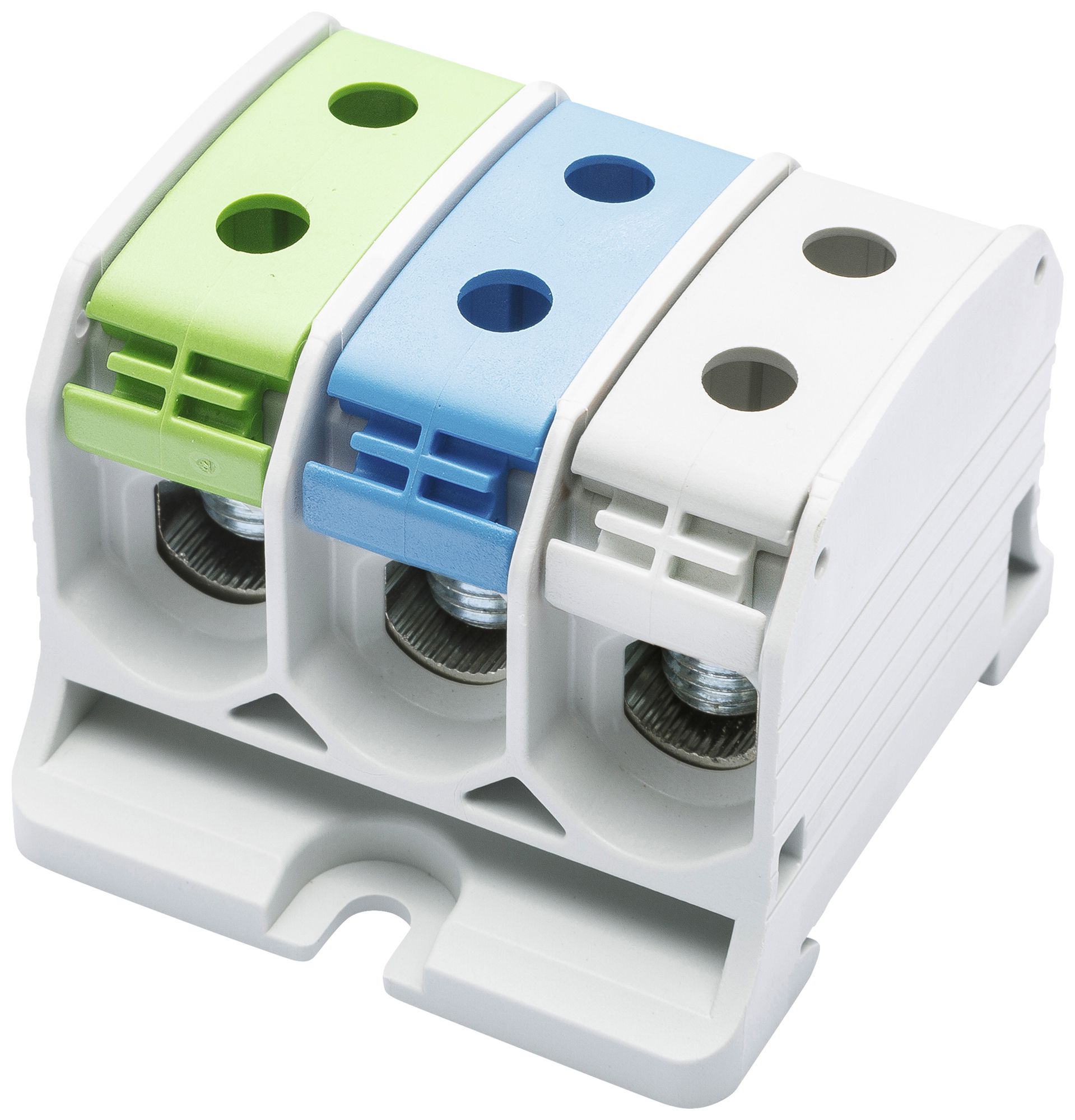 Bloc de distribution Bals RKA 50 3P 150A 3×entrée 3×sortie 4…50mm² vt/bl/gr