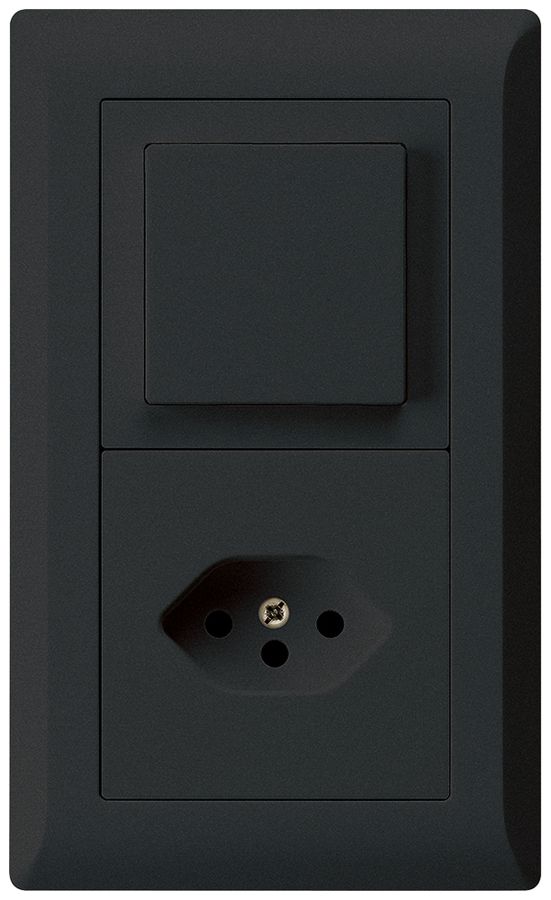 Combinazione INC kallysto.line grd.I-I verticale pulsante+tipo 13 nero