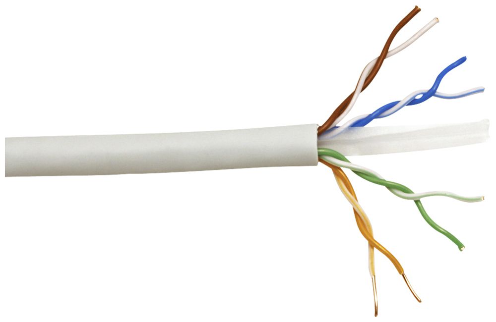 Datenkabel Roline Solid Kat.6A UTP 4P AWG23 500MHz PVC Eca grau 300m