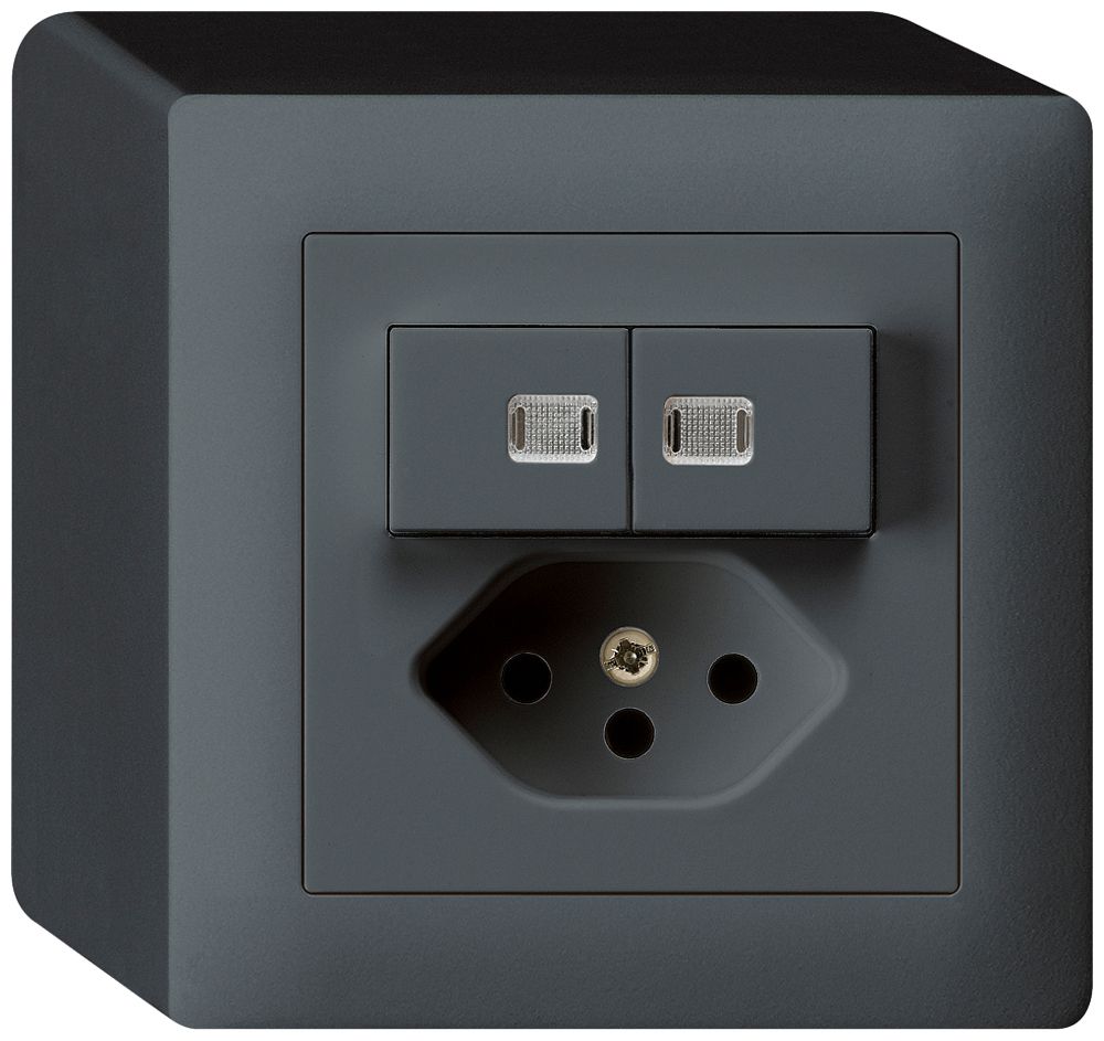 AP-Leuchtkombination 2×AR/1L+T13 anthrazit kallysto 2 Linsen