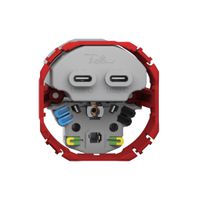 USB-Ladesteckdose Feller SNAPFIX® USB C+C/T13 3A 230VAC