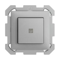 UP-Leuchttaster EDIZIOdue A-R/1P silver, mit Linse, LED gelb