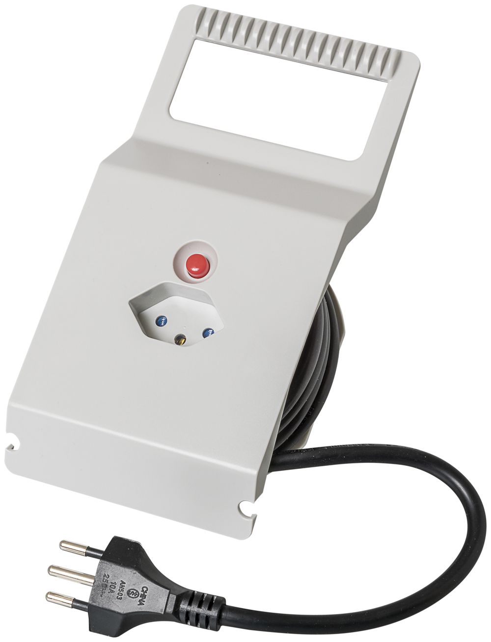 Prolunga Steffen spina T12 presa T13 con avvolgitore mini 4m nero