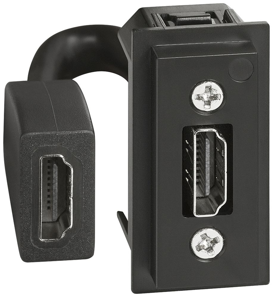 Presa di collegamento Living Now HDMI 14 con cavo e spina 1 modulo