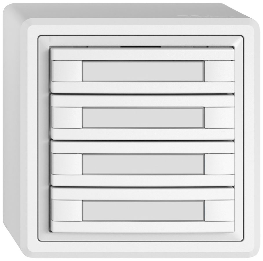 AP-KNX-Taster RGB EDIZIO.liv SNAPFIX® Temperaturfüh.o.LED Pap.8×T 1-Tbed.ws