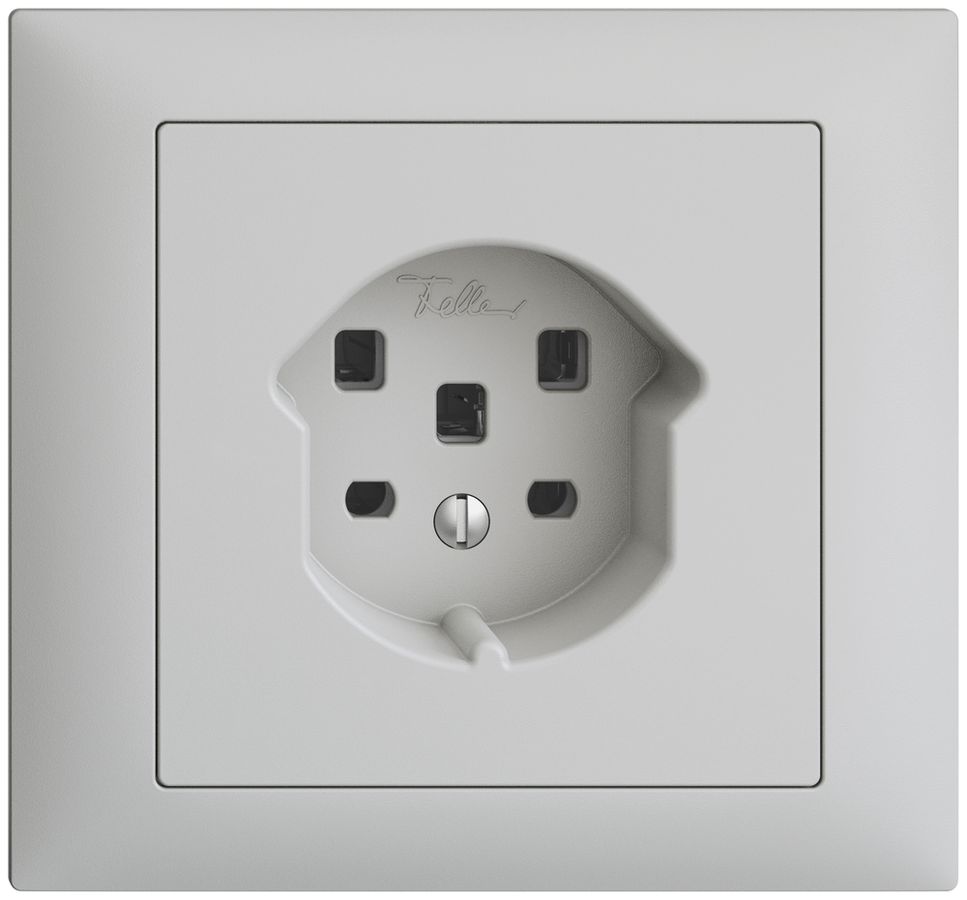 EB-Steckdose EDIZIOdue T25 16A hellgrau, mit Steckklemmen