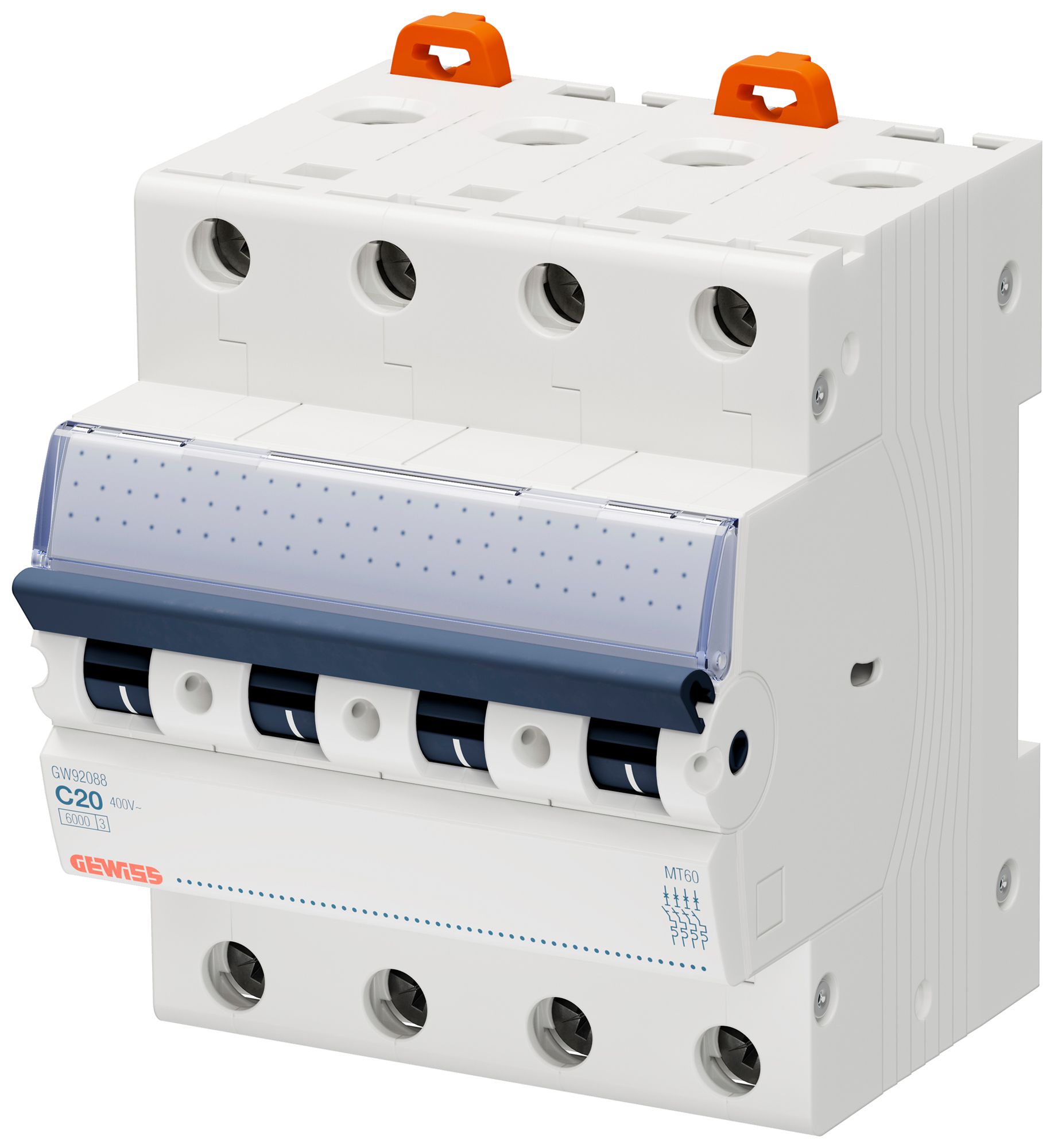 Disgiuntore Gewiss 90 MCB 4P 400V C 20A 6kA 4UM