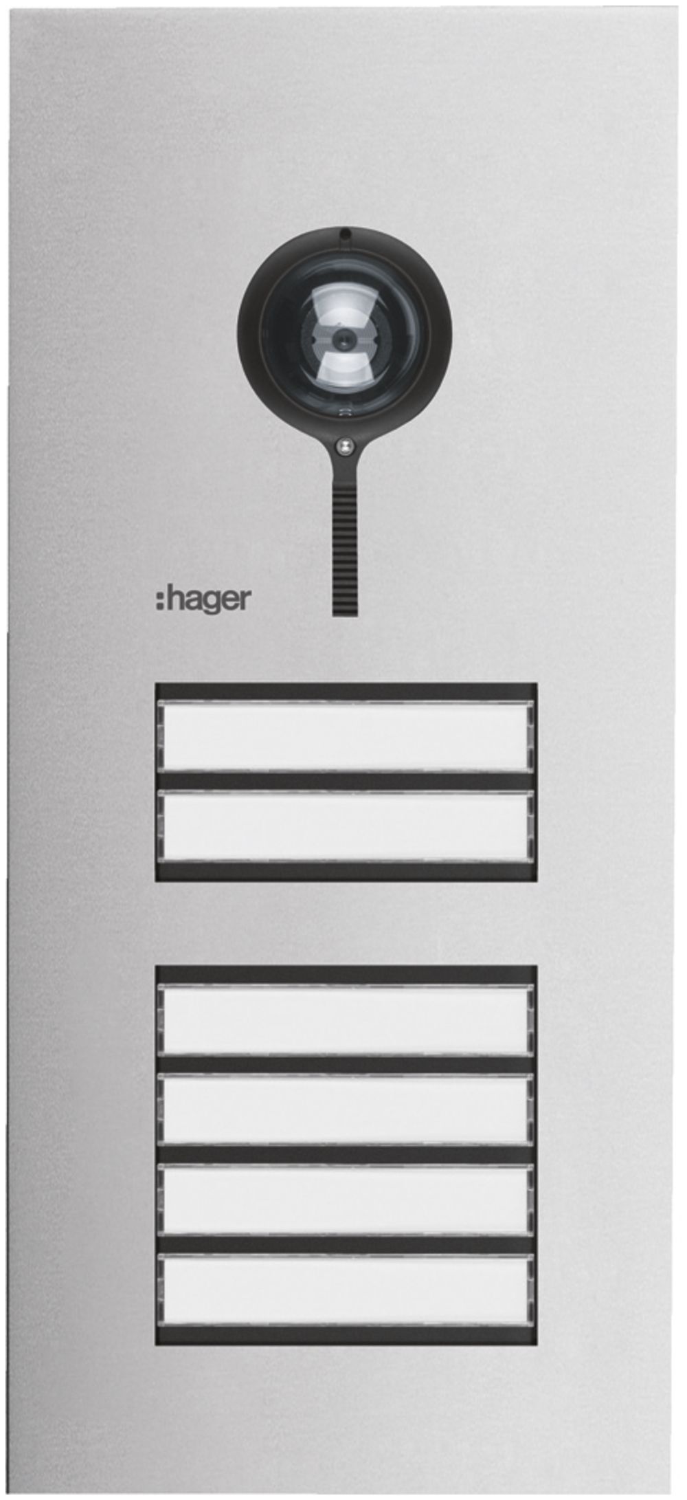 Aussenstation Video Hager elcom.one 2-Draht für 6Wohnungen Edelstahl