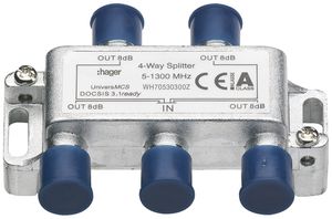 F-Verteiler Hager HMS 5…1300MHz 4-fach