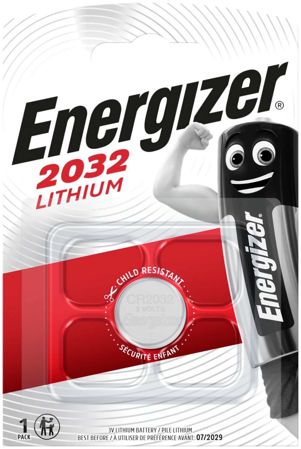 Pila bottone litio Energizer CR2032 3V blister a 1pezzo