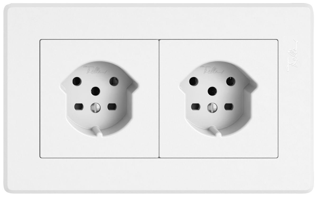 UP-Kombination EDIZIO.liv SNAPFIX® 1×2 96×156mm 1×T15+1×T15 weiss