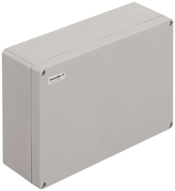 Gehäuse Polyester Weidmüller POK 400×250×120mm glasfaserverstärkt silbergrau