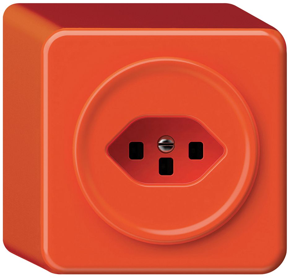 AP-Steckdose origin 1×Typ 23 16A 230V 88×88×54mm orange