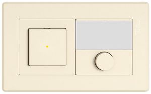 UP-Kombination EDIZIO.liv SNAPFIX® 1×2 96×156mm Wechsler+Schliesser bel.crema