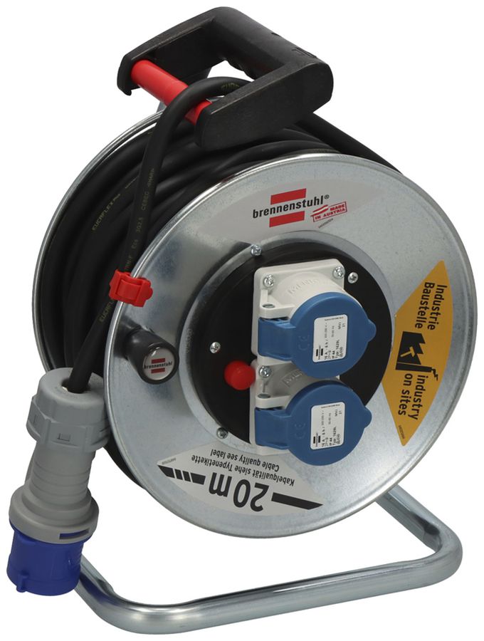 Enrouleur de câble Garant CEE SK240 Ø240mm 2×CEE16/3L IP44 20m H07RN-F3×2.5mm²no