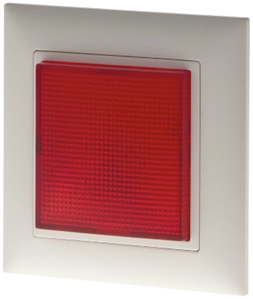 UP-Blitzleuchte EDIZIOdue rot 230VAC Hugentobler Typ 16 flach