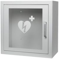 Scatola murale per defibrillatore SAVER ONE, IP20, con allarme, look metallico