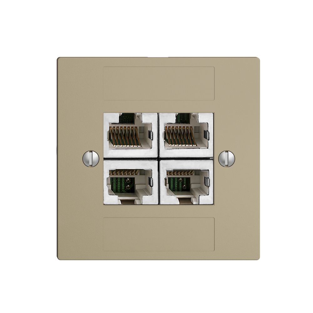 UP-Dose 4×RJ45/s 4P getr. EDIZIOdue sand ITplus