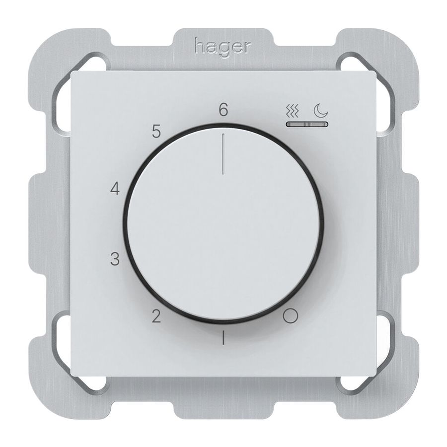 Termostato ambiente INC kallysto acceso/spento 230VAC 16A 77×77mm bianco