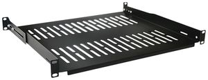 Geräteträger 19" VALUE 1HE 440×400mm T=402…510mm max. 25kg Stahl schwarz