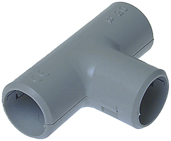 T-Stück PVC zu KIR M32 hellgrau