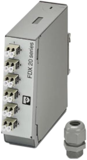 Coffret d'épissure AMD Phoenix Contact FDX 20, pour 6× LC-Duplex (OM4), complet