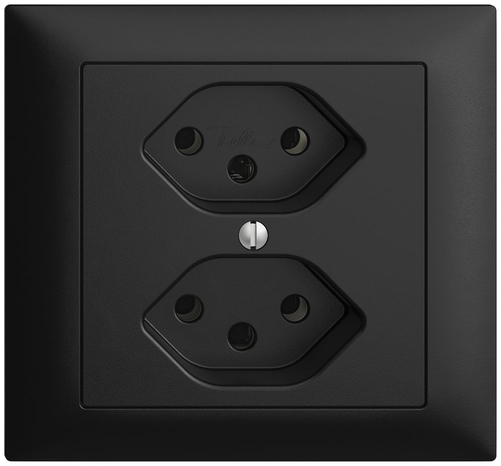 EB-Steckdose EDIZIOdue 2×T13 schwarz