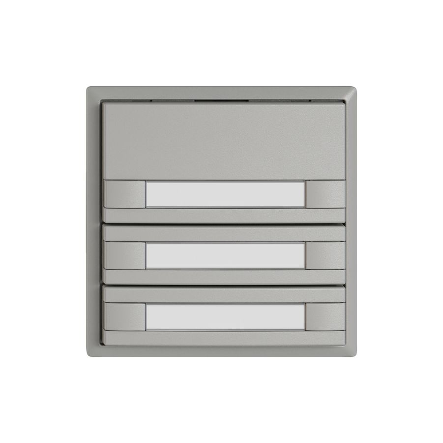 Pulsante universale EDIZIO.liv UNI SNAPFIX® s.LED 3× com.2T targ.grc