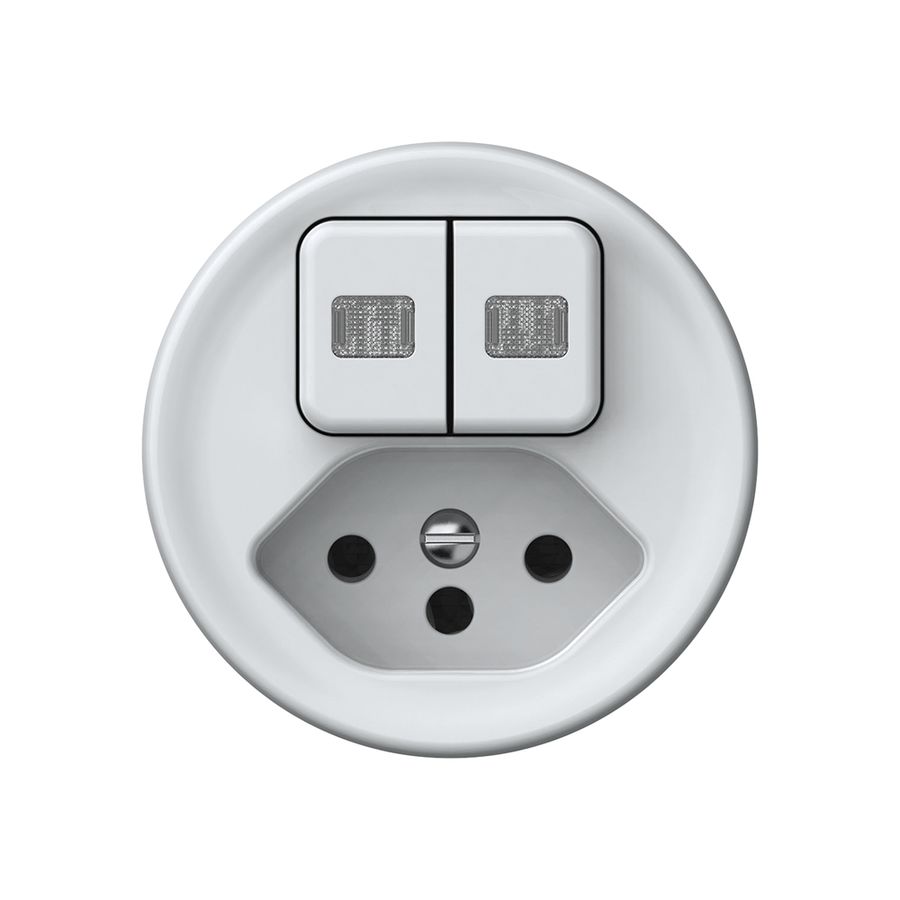 Kombination origin Sch 3+3 + 1×Typ 13 2×beleuchtet weiss