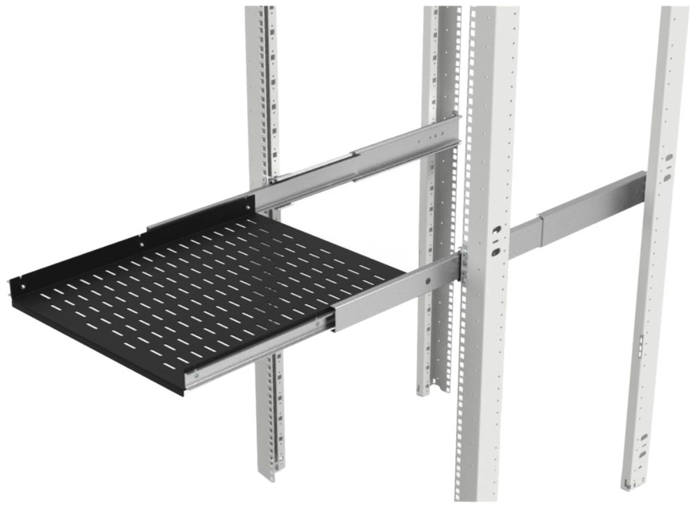 Base per apparecchi 19" Minkels telescopico, p=700mm, nero