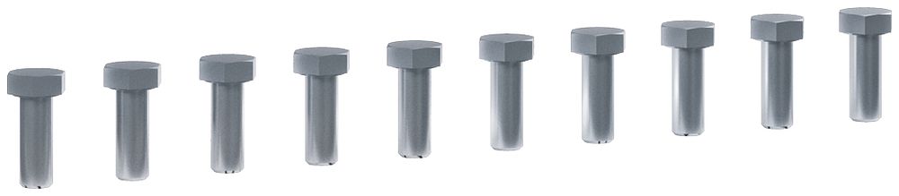 Vite tehalit M8×25mm DIN 933, acciaio zincato, 10 pezzi