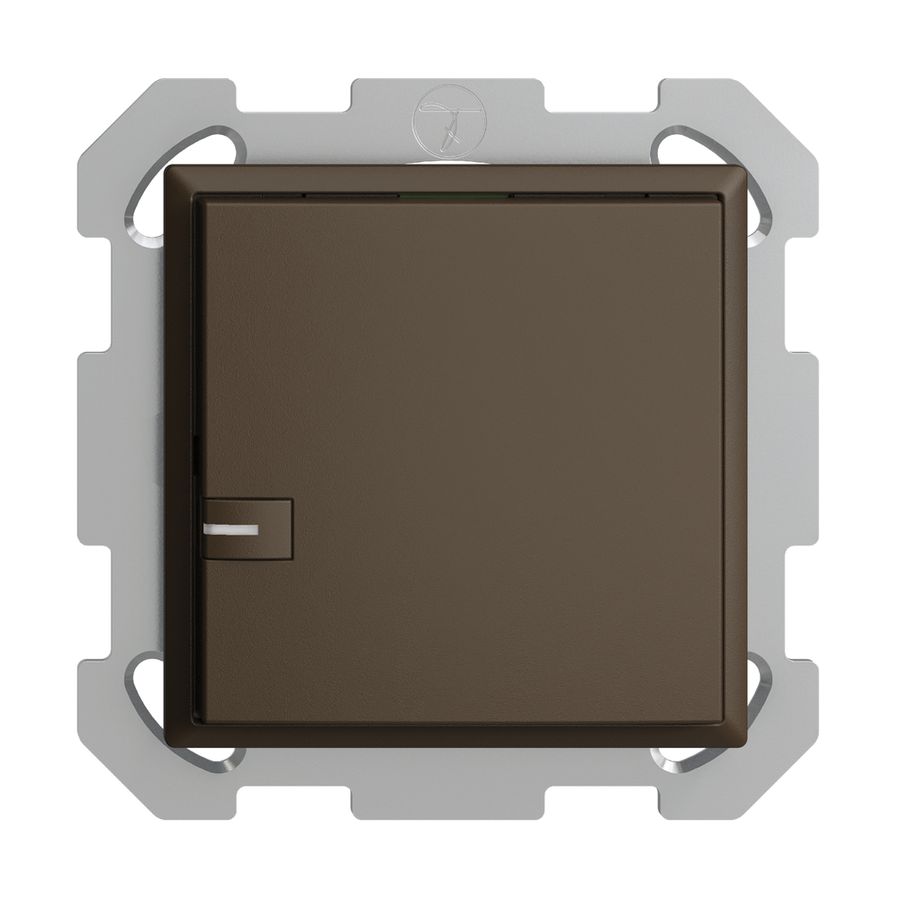 Poussoir ENC KNX 1× EDIZIOdue coffee RGB avec LED