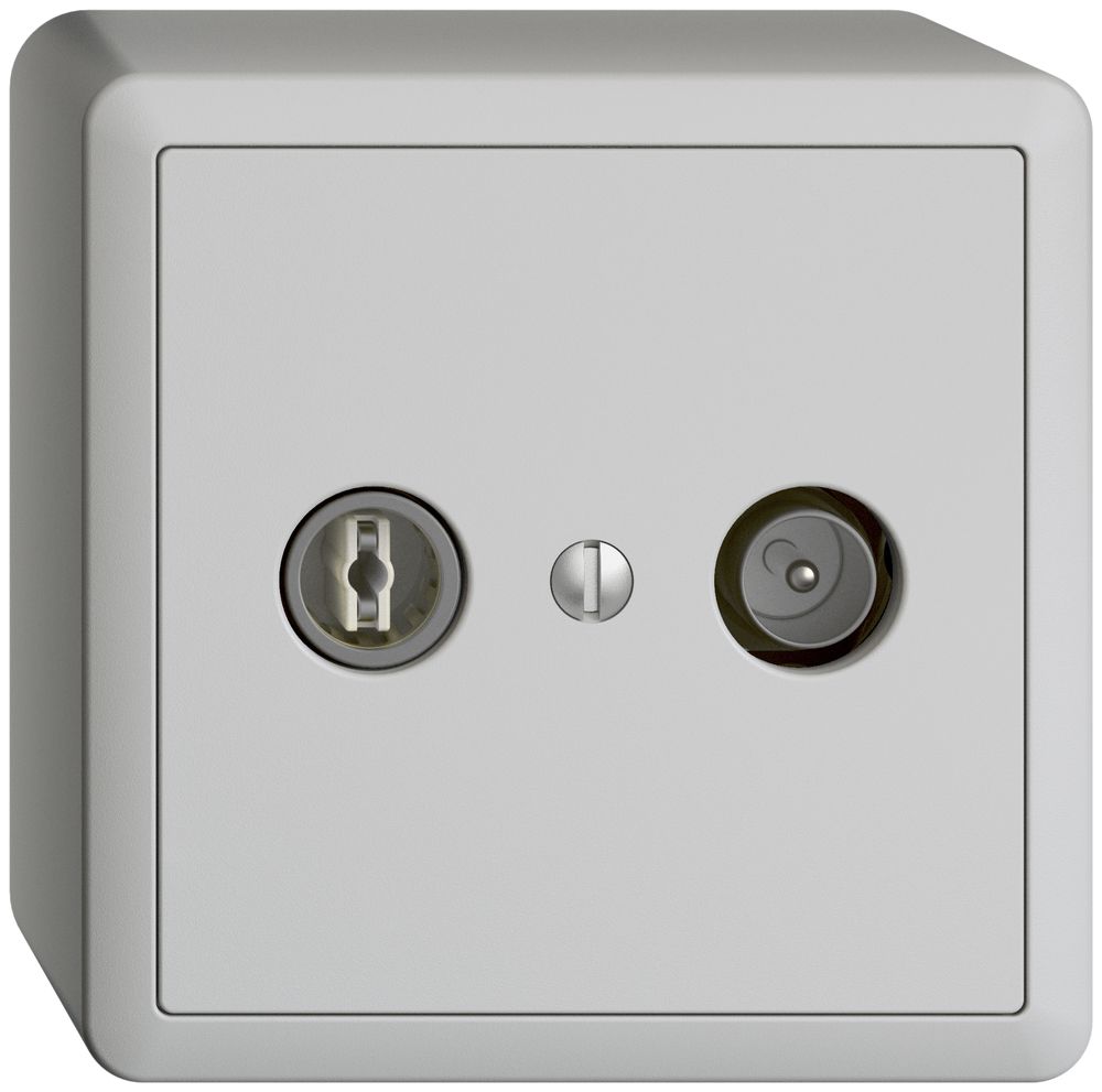 AP-TV-R-Dose EDIZIOdue 4dB hellgrau Breitbanddose 5…2000MHz, FX54