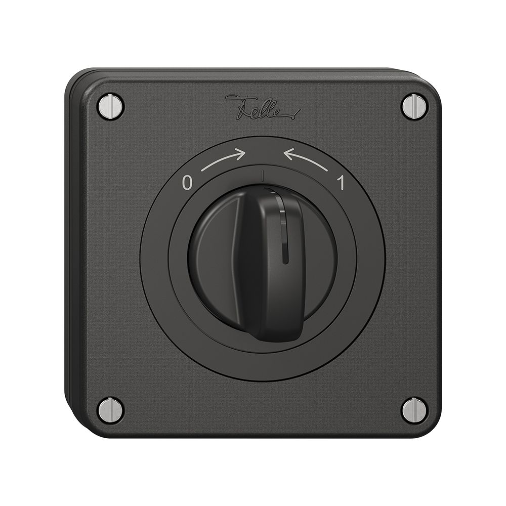 NUP-Schwenktaster NEVO, mit Drehgriff, KS, 0<->1, schwarz