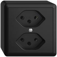 Prise AP EDIZIOdue 2×T13 noir