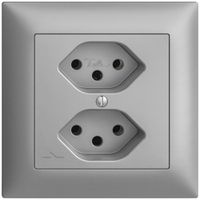 UP-Steckdose EDIZIOdue 2×T13 1×S silver