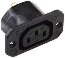 EB-Apparatesteckdose Typ C13 (F) ELBRO 10A 230VAC max.70°C 6.3mm schwarz IP20