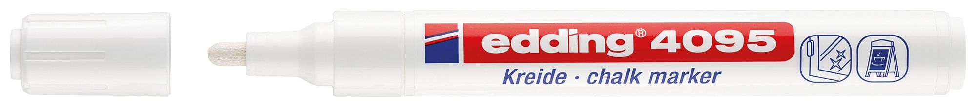 Kreidestift edding 4095 Kreide weiss 141mm