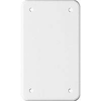 Plaque de recouvrement I-I 4trous de fixation blanc