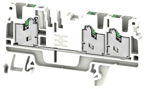 Durchgangs-Reihenklemme WM S3C 2.5mm² 24A 800V Feder 3×1 TH35 gu