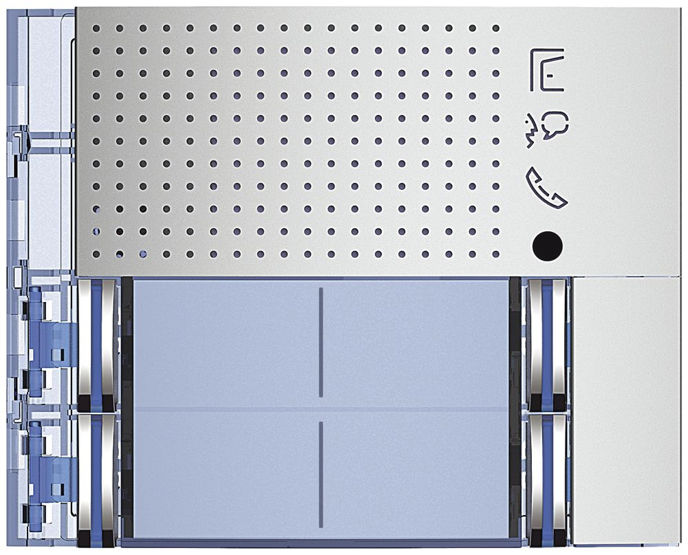 Façade pour module haut-parleur de porte Sfera avec 2+2 boutons aluminium
